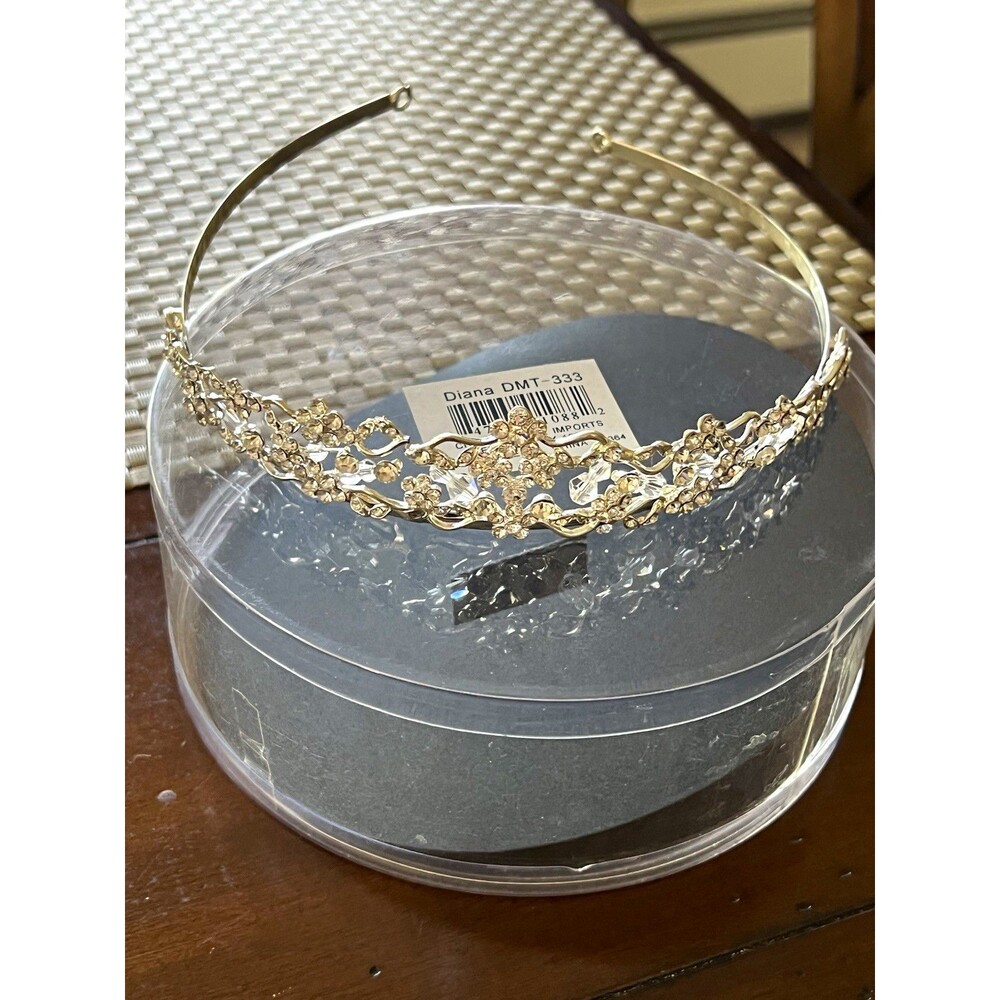 Chelsea Home Imports Diana Silver Rhinestone Crystal Tiara Crown Headband